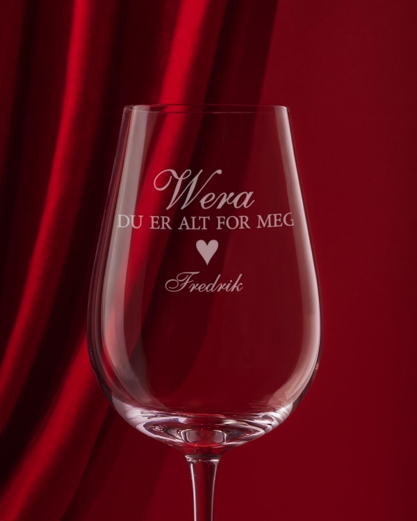 Vinglass med valgfri gravering