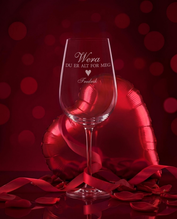 Personlig graverte vinglass