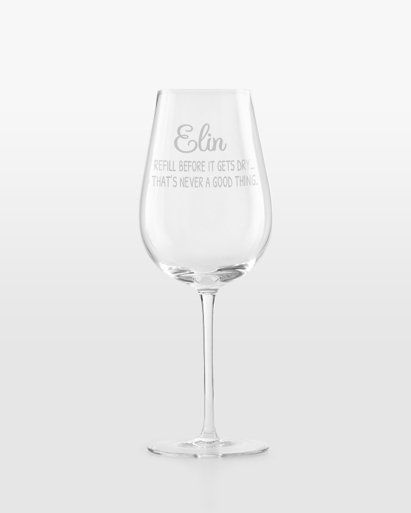 Vinglass med morsomme sitater