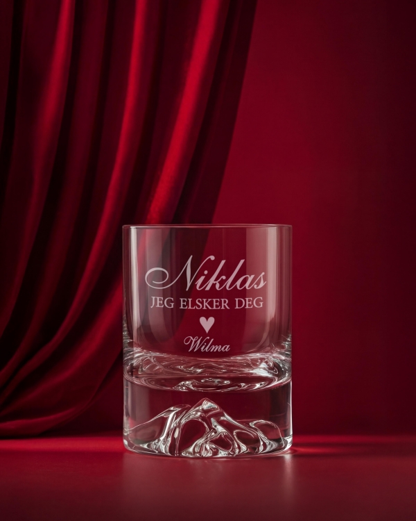 Personlig graverte whiskyglass