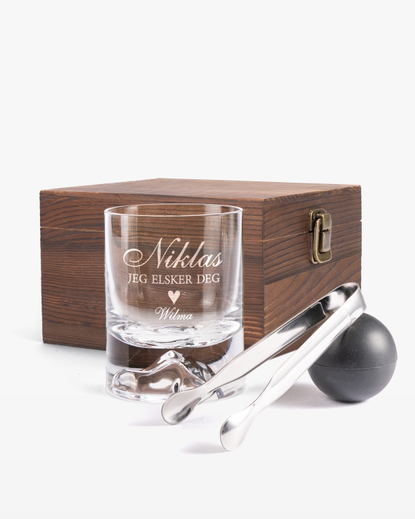 Whiskeyglass med unik design og gravering