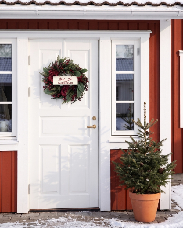 Julekrans med navn - God jul