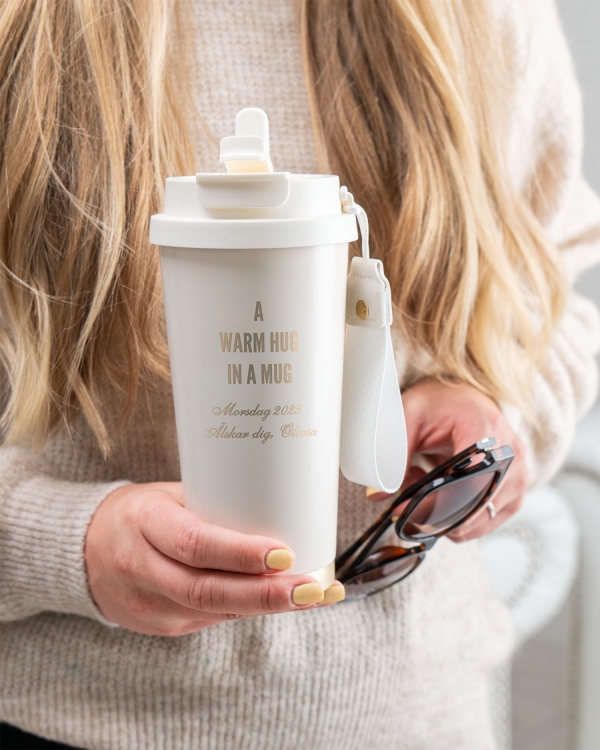 Termokopp med navn, Creme - Quote