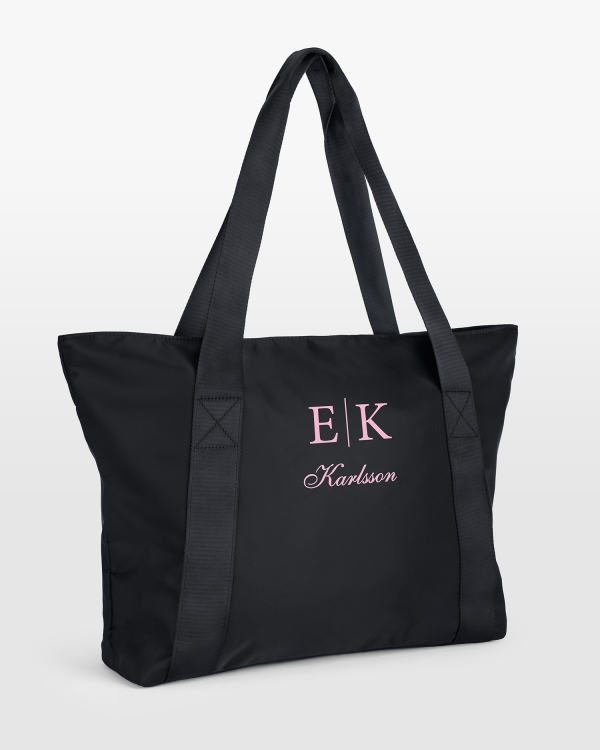 Svart treningsbag med navn