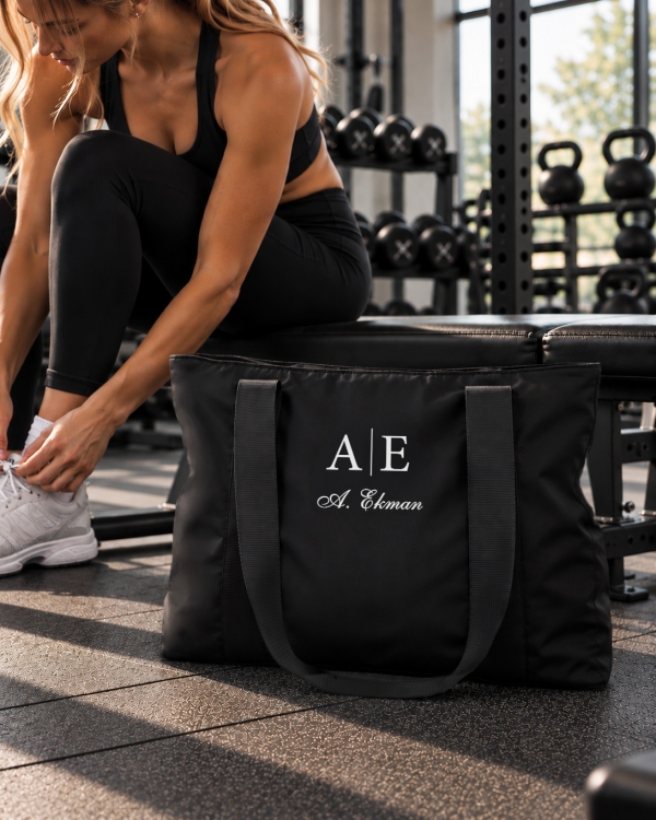 Personlig treningsbag i svart