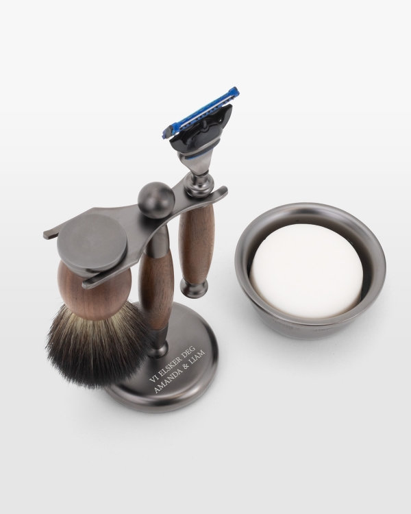 Barbersett med personlig gravering