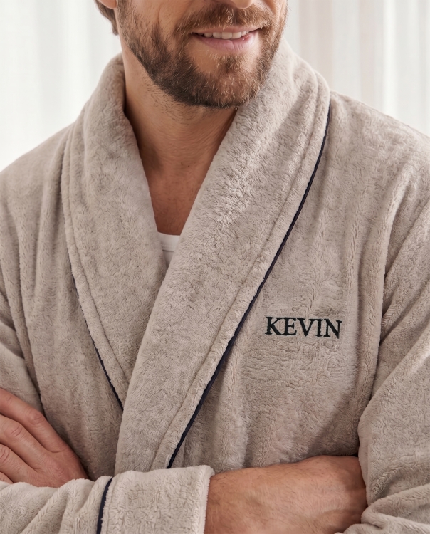 Badekåpe med brodert navn