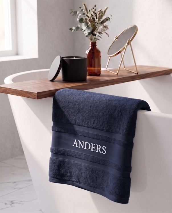 Broderte håndklær med navn