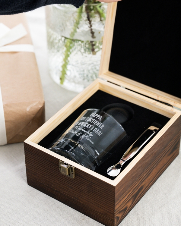 Personlig graverte glass til pappa