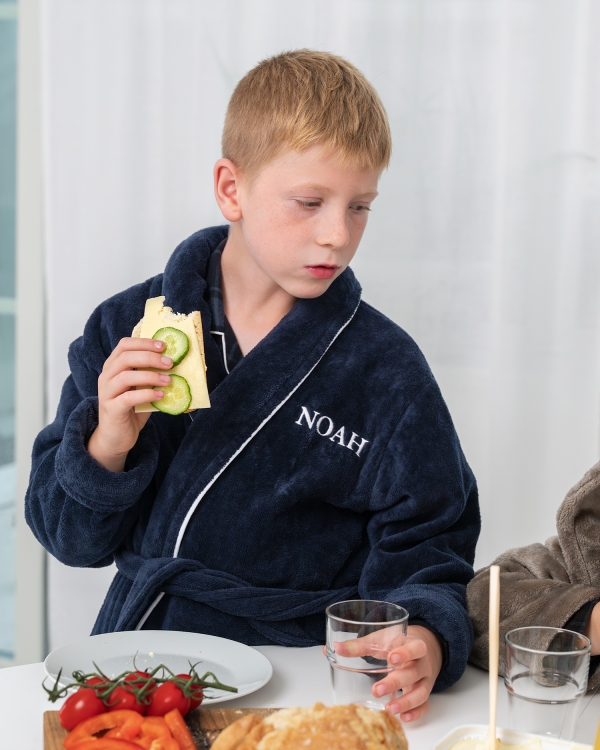 Badekåpe med broderi