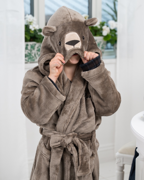 bjørnedrakt morgenkåpe med broderi