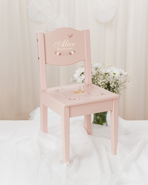 Dåpsstol med navn Pink - Nordic