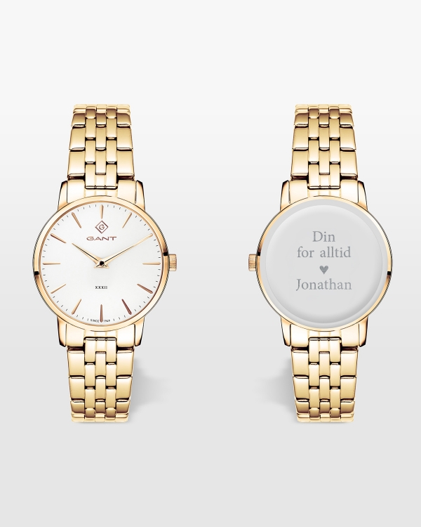 Personlig gravert klokke til partner