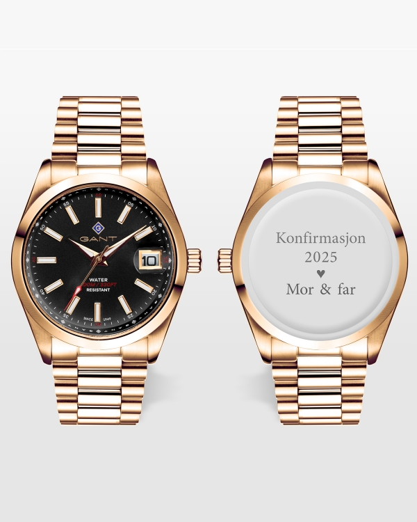 Gant klokke med gravering, Eastham-IPG