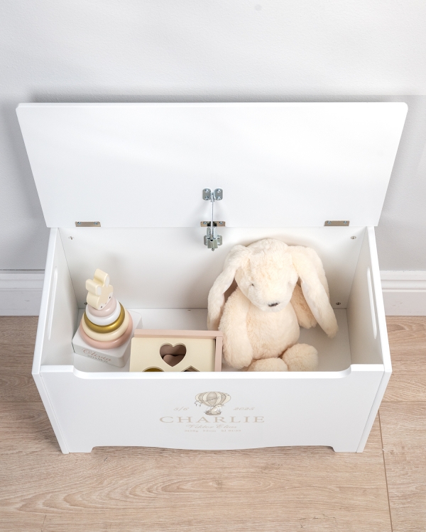 Kiste med barnets fødselsopplysninger