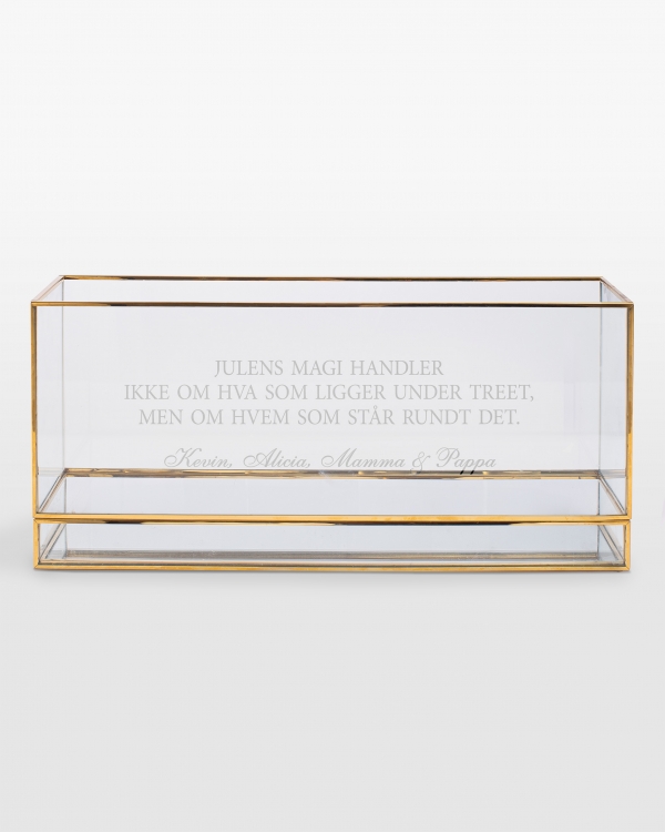 lysboks i gull med personlig gravering