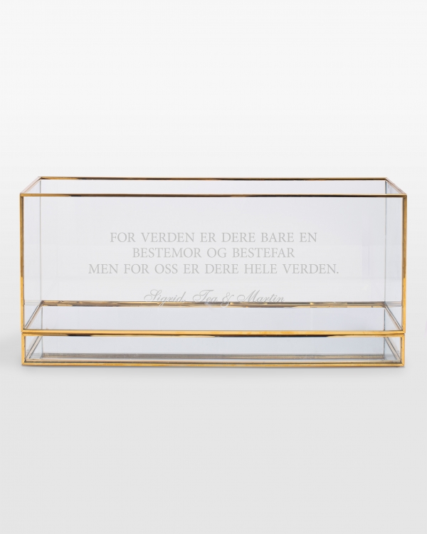 lysboks med navn - personlig gave til bestemor og bestefar