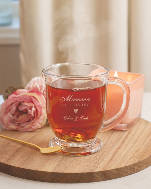 Tekopp med fin tekst