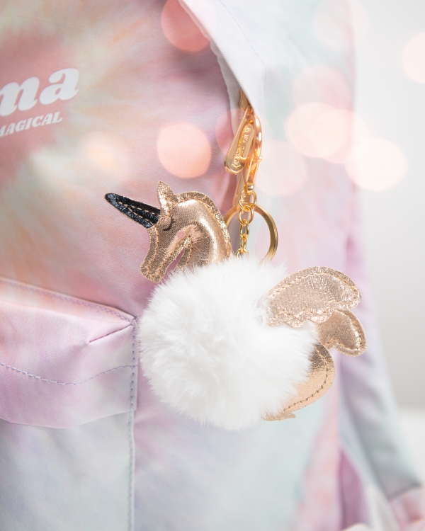 Barneryggsekk, nøkkelbånd & stoffmerker, Creme - Patches