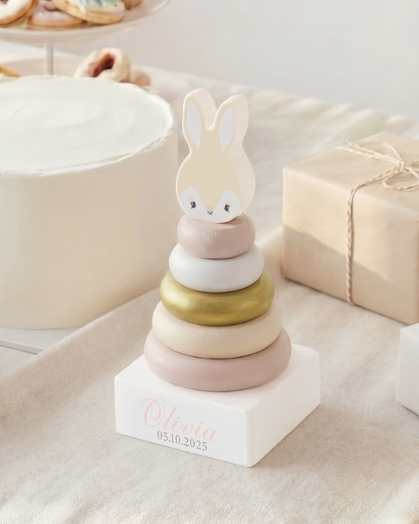 Stabletårn med navn og fødselsdato