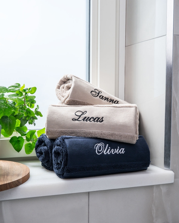 Personlige håndklær med navn