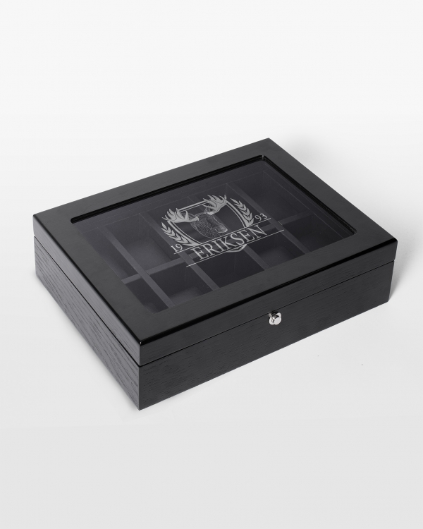 Personlig graverte klokkeskrin til ham