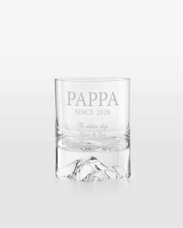 Gravert whiskyglass til farsdag