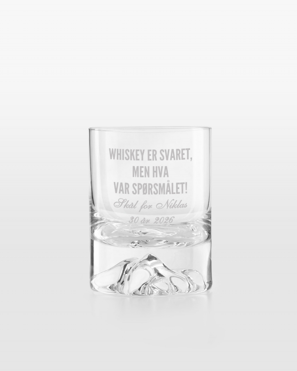 Gravert whiskyglass med navn