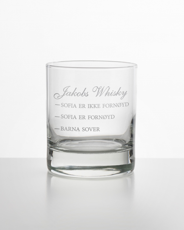 Whiskyglass med navn
